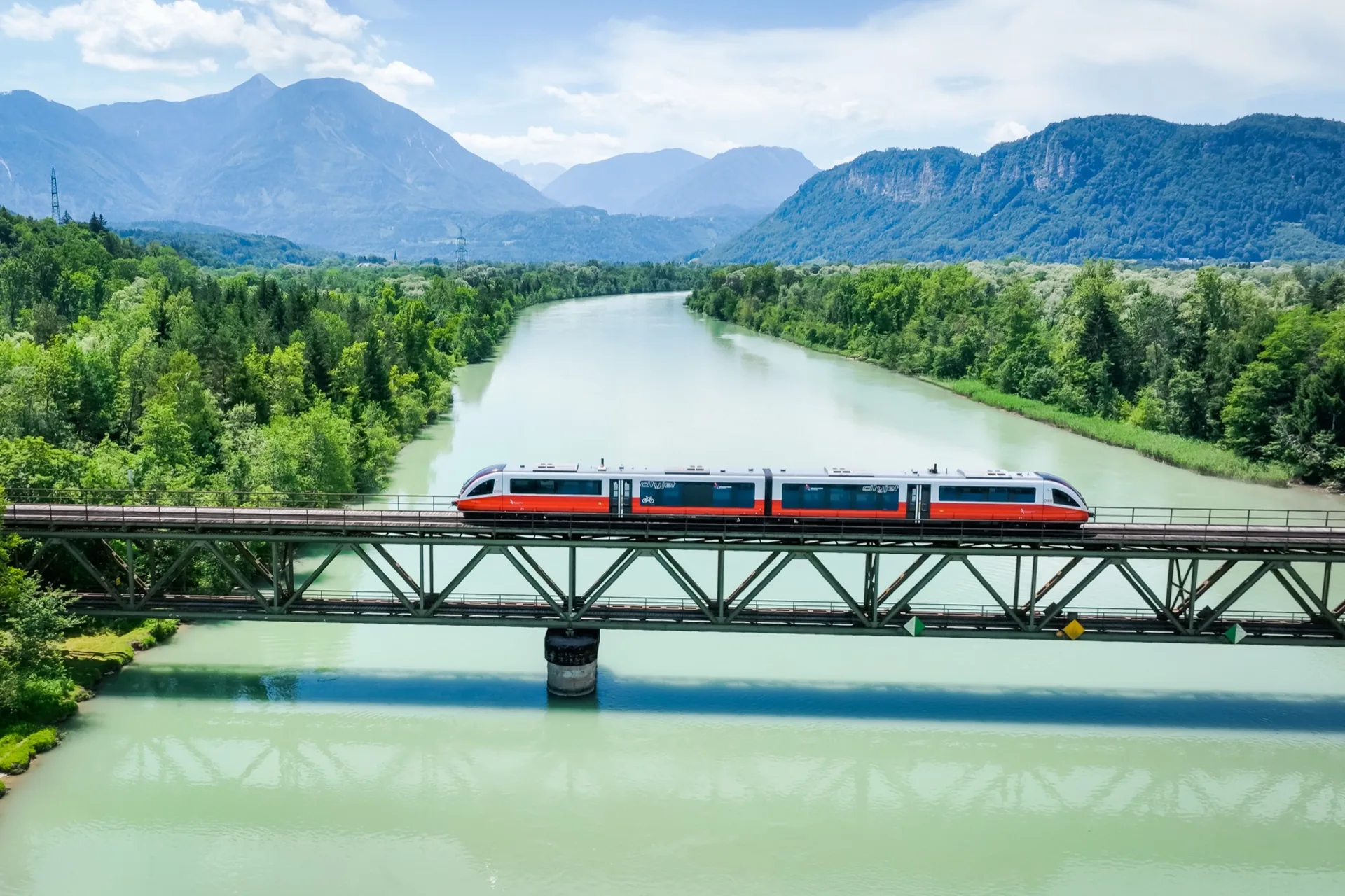 Mit der S-Bahn über die Drau-Brücken in Südkärnten unterwegs