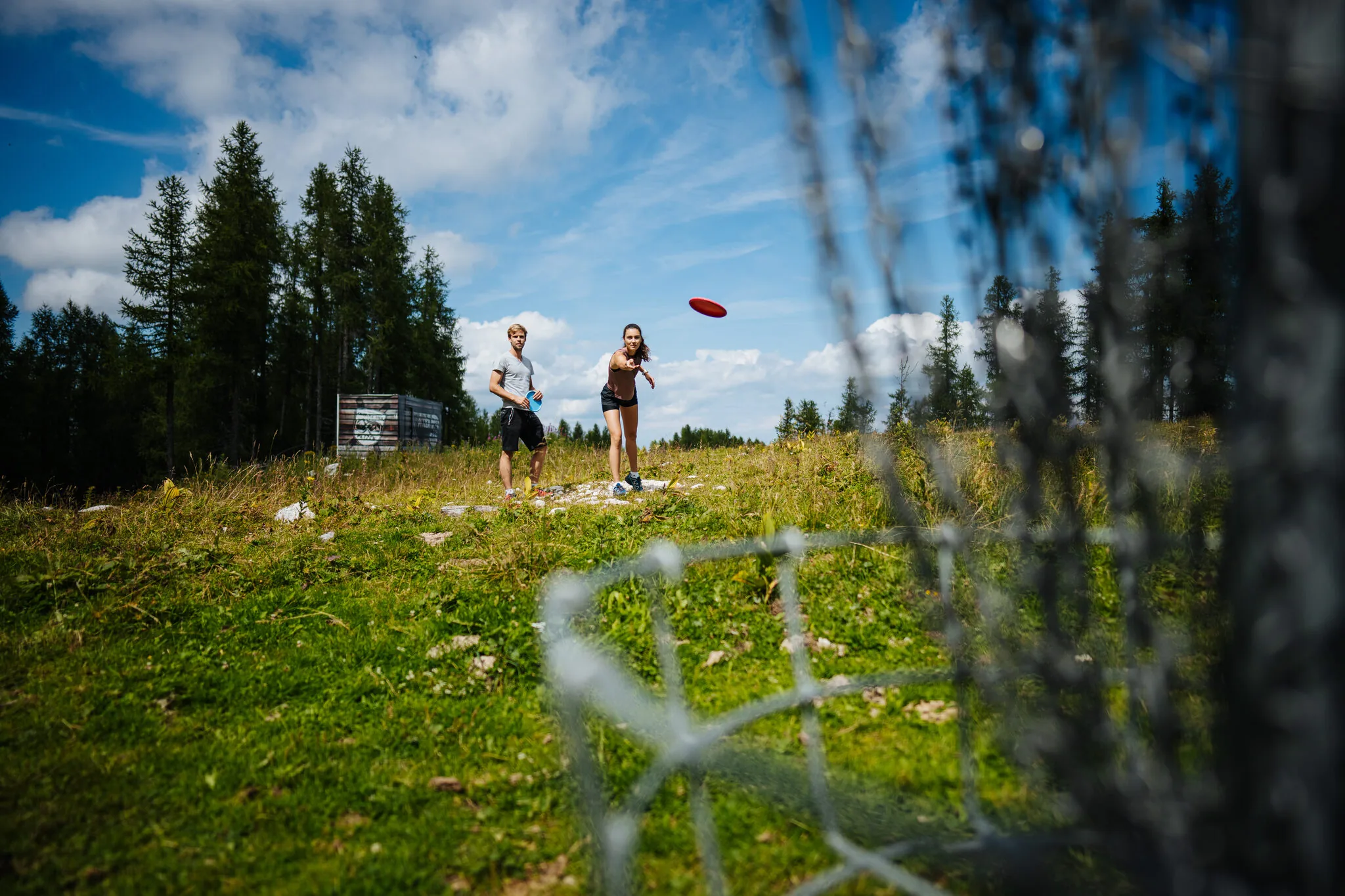 Disc golf on the Petzen summit plateau